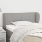 Testiera ad Orecchio Grigio Chiaro 83x23x78/88 cm in Tessuto Testiera ad Orecchio Grigio Chiaro 83x23x78/88 cm in Tessuto