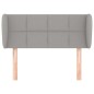 Testiera ad Orecchio Grigio Chiaro 83x23x78/88 cm in Tessuto Testiera ad Orecchio Grigio Chiaro 83x23x78/88 cm in Tessuto
