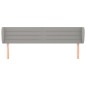 Testiera ad Orecchio Grigio Chiaro 203x23x78/88 cm in Tessuto Testiera ad Orecchio Grigio Chiaro 203x23x78/88 cm in Tessuto