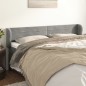 Testiera ad Orecchio Grigio Chiaro 203x23x78/88 cm in Velluto Testiera ad Orecchio Grigio Chiaro 203x23x78/88 cm in Velluto