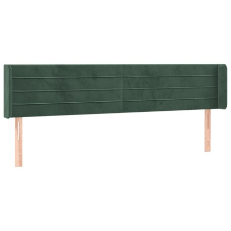 Testiera ad Orecchio Verde Scuro 183x16x78/88 cm in Velluto