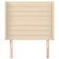 Testiera ad Orecchio Crema 103x16x118/128 cm in Tessuto Testiera ad Orecchio Crema 103x16x118/128 cm in Tessuto
