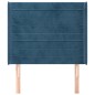 Testiera ad Orecchio Blu Scuro 93x16x118/128 cm in Velluto Testiera ad Orecchio Blu Scuro 93x16x118/128 cm in Velluto