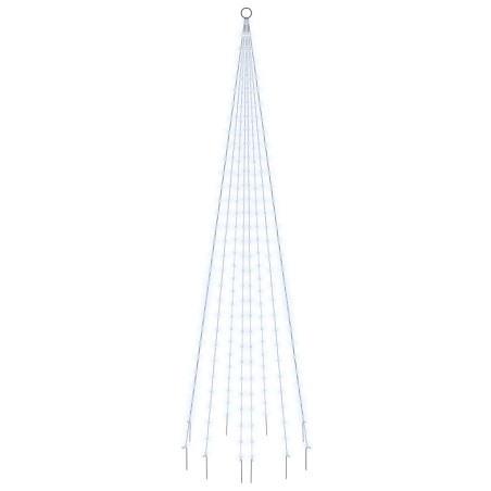 Albero di Natale Pennone Bianco Freddo 310 LED 300 cm