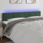 Testiera a LED Verde Scuro 200x5x78/88 cm in Velluto Testiera a LED Verde Scuro 200x5x78/88 cm in Velluto