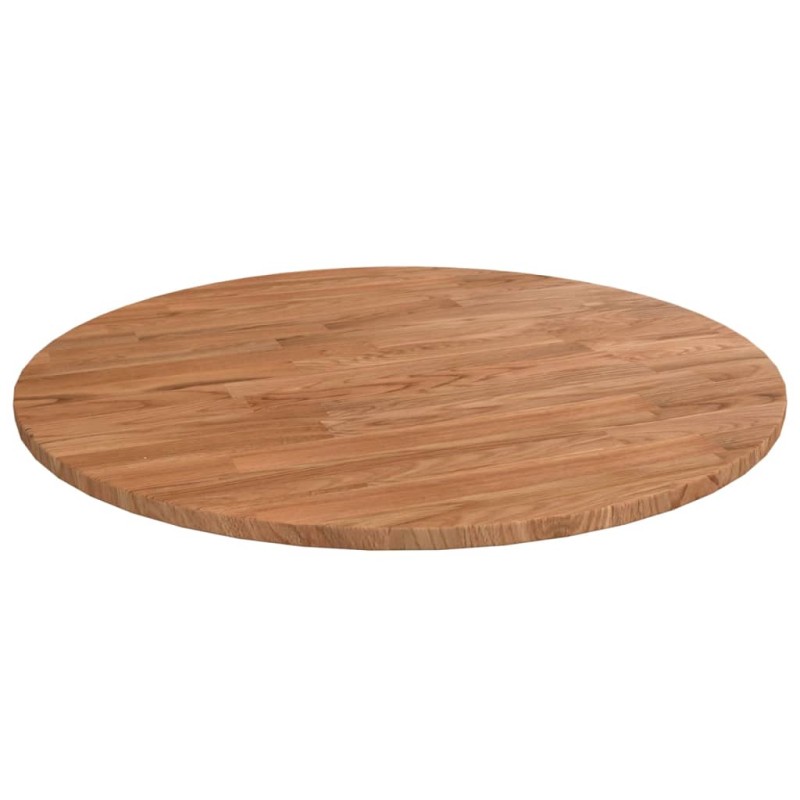 Piano Tavolo Rotondo Marrone Chiaro Ø50x1,5 cm Rovere Trattato Piano Tavolo Rotondo Marrone Chiaro Ø50x1,5 cm Rovere Trattato
