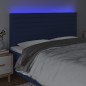 Testiera a LED Blu 180x5x118/128 cm in Tessuto Testiera a LED Blu 180x5x118/128 cm in Tessuto