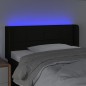 Testiera a LED Nera 83x16x78/88 cm in Tessuto Testiera a LED Nera 83x16x78/88 cm in Tessuto