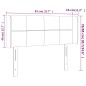 Testiera a LED Nera 83x16x78/88 cm in Tessuto Testiera a LED Nera 83x16x78/88 cm in Tessuto