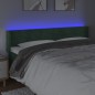 Testiera a LED Verde Scuro 203x16x78/88 cm in Velluto Testiera a LED Verde Scuro 203x16x78/88 cm in Velluto