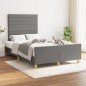 Giroletto con Testiera Grigio Scuro 120x200 cm in Tessuto Giroletto con Testiera Grigio Scuro 120x200 cm in Tessuto