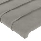 Giroletto con Testiera Grigio Chiaro 180x200 cm in Velluto