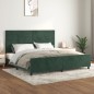 Giroletto con Testiera Verde Scuro 200x200 cm in Velluto Giroletto con Testiera Verde Scuro 200x200 cm in Velluto