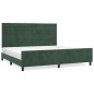 Giroletto con Testiera Verde Scuro 200x200 cm in Velluto Giroletto con Testiera Verde Scuro 200x200 cm in Velluto
