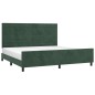 Giroletto con Testiera Verde Scuro 200x200 cm in Velluto Giroletto con Testiera Verde Scuro 200x200 cm in Velluto