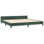 Giroletto con Testiera Verde Scuro 200x200 cm in Velluto Giroletto con Testiera Verde Scuro 200x200 cm in Velluto