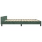 Giroletto con Testiera Verde Scuro 200x200 cm in Velluto Giroletto con Testiera Verde Scuro 200x200 cm in Velluto