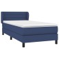 Giroletto a Molle con Materasso Blu 90x190 cm in Tessuto