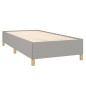 Giroletto a Molle con Materasso Grigio Chiaro 90x200 cm Tessuto