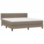 Giroletto a Molle con Materasso Tortora 180x200 cm in Tessuto