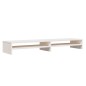 Supporto per Monitor Bianco 100x24x13 cm Legno Massello di Pino Supporto per Monitor Bianco 100x24x13 cm Legno Massello di Pino