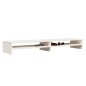 Supporto per Monitor Bianco 100x24x13 cm Legno Massello di Pino Supporto per Monitor Bianco 100x24x13 cm Legno Massello di Pino