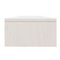 Supporto per Monitor Bianco 100x24x13 cm Legno Massello di Pino Supporto per Monitor Bianco 100x24x13 cm Legno Massello di Pino