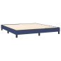 Letto a Molle con Materasso e LED Blu 180x200 cm in Tessuto Letto a Molle con Materasso e LED Blu 180x200 cm in Tessuto
