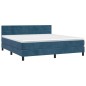 Letto a Molle con Materasso e LED Blu Scuro 180x200 cm Letto a Molle con Materasso e LED Blu Scuro 180x200 cm