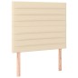 Letto a Molle con Materasso e LED Crema 100x200cm in Tessuto Letto a Molle con Materasso e LED Crema 100x200cm in Tessuto