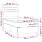 Letto a Molle con Materasso e LED Crema 100x200cm in Tessuto Letto a Molle con Materasso e LED Crema 100x200cm in Tessuto