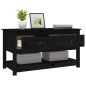 Tavolino da Salotto Nero 102x49x55 cm in Legno Massello di Pino Tavolino da Salotto Nero 102x49x55 cm in Legno Massello di Pino