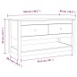 Tavolino da Salotto Nero 102x49x55 cm in Legno Massello di Pino Tavolino da Salotto Nero 102x49x55 cm in Legno Massello di Pino