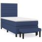 Giroletto a Molle con Materasso Blu 90x200 cm inTessuto