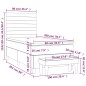Giroletto a Molle con Materasso Blu 90x200 cm inTessuto