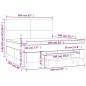 Giroletto a Molle con Materasso Nero 160x200 cm in Velluto