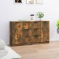 Credenze 2 pz Rovere Fumo 60x30x70 cm in Legno Multistrato Credenze 2 pz Rovere Fumo 60x30x70 cm in Legno Multistrato
