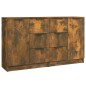 Credenze 2 pz Rovere Fumo 60x30x70 cm in Legno Multistrato Credenze 2 pz Rovere Fumo 60x30x70 cm in Legno Multistrato