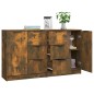 Credenze 2 pz Rovere Fumo 60x30x70 cm in Legno Multistrato Credenze 2 pz Rovere Fumo 60x30x70 cm in Legno Multistrato