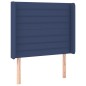 Letto a Molle con Materasso e LED Blu 90x200 cm in Tessuto Letto a Molle con Materasso e LED Blu 90x200 cm in Tessuto