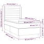 Letto a Molle con Materasso e LED Blu 90x200 cm in Tessuto Letto a Molle con Materasso e LED Blu 90x200 cm in Tessuto