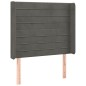 Letto a Molle con Materasso e LED Grigio Scuro 90x190cm Velluto Letto a Molle con Materasso e LED Grigio Scuro 90x190cm Velluto