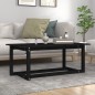 Tavolino da Salotto Nero 110x55x45 cm Legno Massello di Pino Tavolino da Salotto Nero 110x55x45 cm Legno Massello di Pino
