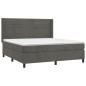 Letto a Molle con Materasso e LED Grigio Scuro 180x200 cm Letto a Molle con Materasso e LED Grigio Scuro 180x200 cm