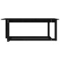 Tavolino da Salotto Nero 110x55x45 cm Legno Massello di Pino Tavolino da Salotto Nero 110x55x45 cm Legno Massello di Pino