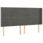 Letto a Molle con Materasso e LED Grigio Scuro 200x200 cm Letto a Molle con Materasso e LED Grigio Scuro 200x200 cm
