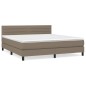 Giroletto a Molle con Materasso Tortora 180x200 cm in Tessuto