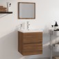 Set Mobili da Bagno Rovere Marrone in Legno Multistrato