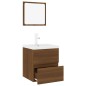 Set Mobili da Bagno Rovere Marrone in Legno Multistrato
