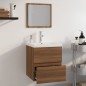 Set Mobili da Bagno Rovere Marrone in Legno Multistrato